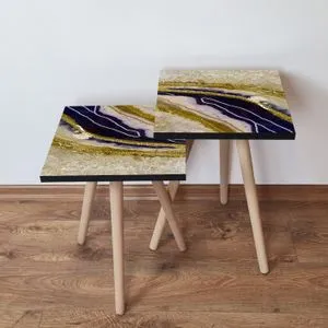 2Shp114 - Multicolor Multicolor Nesting Table (2 Pieces)