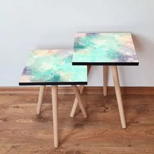 2Shp15 - Multicolor Multicolor Nesting Table (2 Pieces)