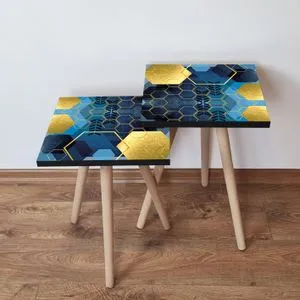 2Shp160 - Multicolor Blue
Navy Blue
Gold Nesting Table (2 Pieces)