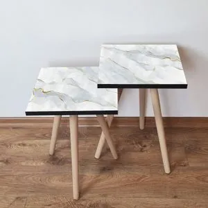 2Shp161 - White White
Gold
Grey Nesting Table (2 Pieces)