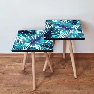 2Shp165 - Navy Blue Navy Blue
Blue
White Nesting Table (2 Pieces)