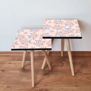 2Shp169 - Salmon Salmon
Navy Blue Nesting Table (2 Pieces)