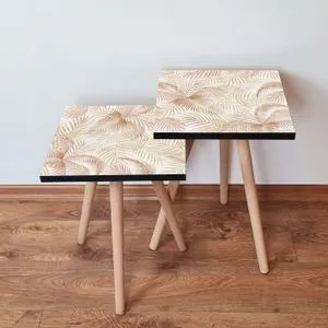 2Shp173 - Beige Beige
White Nesting Table (2 Pieces)