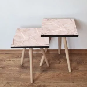 2Shp187 - Beige Beige
White Nesting Table (2 Pieces)