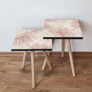 2Shp188 - Beige Beige
Pink Nesting Table (2 Pieces)