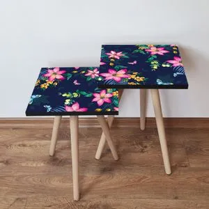 2Shp189 - Multicolor Multicolor Nesting Table (2 Pieces)