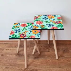 2Shp196 - Multicolor Multicolor Nesting Table (2 Pieces)