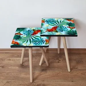 2Shp199 - Multicolor Multicolor Nesting Table (2 Pieces)