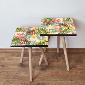 2Shp20 - Multicolor Multicolor Nesting Table (2 Pieces)