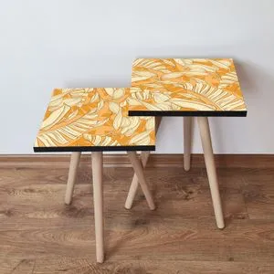 2Shp204 - Orange Orange
Cream Nesting Table (2 Pieces)