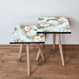 2Shp207 - Blue Blue
Green
Pink Nesting Table (2 Pieces)