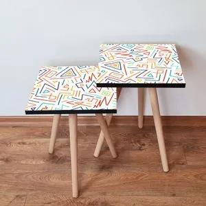 2Shp216 - Multicolor Multicolor Nesting Table (2 Pieces)