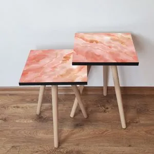 2Shp218 - Salmon Salmon
Gold
White Nesting Table (2 Pieces)