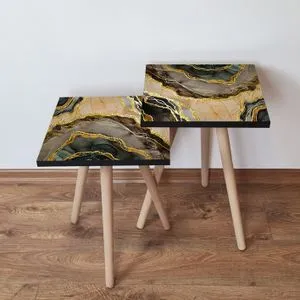 2Shp219 - Multicolor Multicolor Nesting Table (2 Pieces)