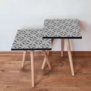 2Shp222 - Black Black
White Nesting Table (2 Pieces)