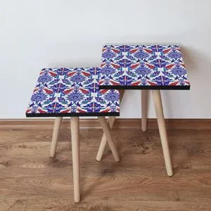 2Shp224 - Multicolor Multicolor Nesting Table (2 Pieces)