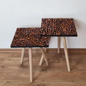 2Shp226 - Brown Brown Nesting Table (2 Pieces)