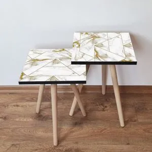 2Shp228 - White White
Gold Nesting Table (2 Pieces)