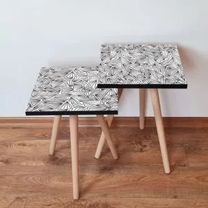 2Shp229 - White White
Black Nesting Table (2 Pieces)