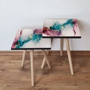 2Shp230 - Multicolor Multicolor Nesting Table (2 Pieces)