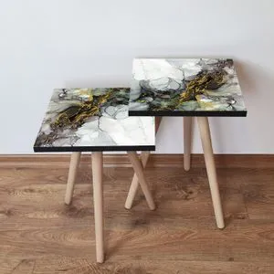 2Shp233 - Multicolor Multicolor Nesting Table (2 Pieces)
