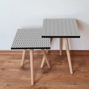 2Shp234 - White White
Black Nesting Table (2 Pieces)