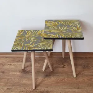 2Shp237 - Yellow Yellow
Grey Nesting Table (2 Pieces)