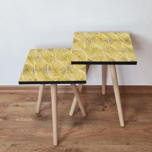 2Shp239 - Yellow Yellow
White Nesting Table (2 Pieces)