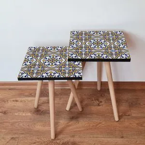 2Shp24 - Navy Blue Navy Blue
Yellow
Blue
White Nesting Table (2 Pieces)