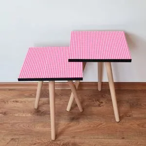 2Shp240 - Pink Pink
White Nesting Table (2 Pieces)