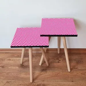 2Shp242 - Fuchsia Fuchsia
White Nesting Table (2 Pieces)