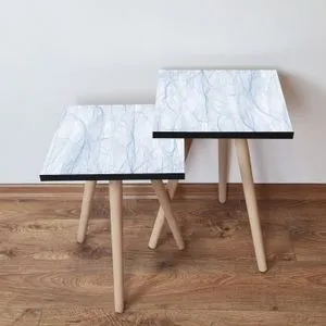 2Shp243 - White White
Light Blue Nesting Table (2 Pieces)