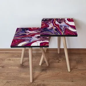 2Shp249 - Multicolor Multicolor Nesting Table (2 Pieces)