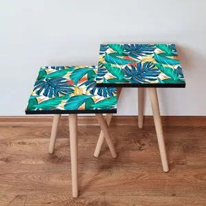 2Shp252 - Multicolor Multicolor Nesting Table (2 Pieces)