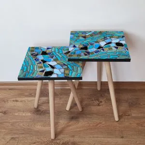 2Shp256 - Multicolor Multicolor Nesting Table (2 Pieces)