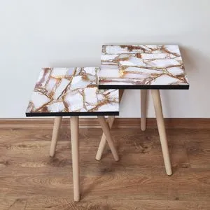2Shp262 - Brown Brown
White
Gold Nesting Table (2 Pieces)
