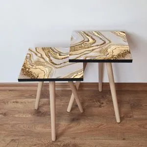 2Shp263 - Gold Gold
Beige
Brown Nesting Table (2 Pieces)