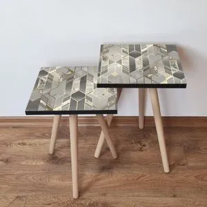 2Shp265 - Grey Grey
Gold Nesting Table (2 Pieces)