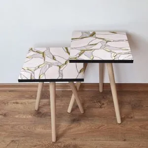 2Shp272 - White White
Grey
Gold Nesting Table (2 Pieces)