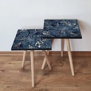 2Shp278 - Navy Blue Navy Blue
Grey
White Nesting Table (2 Pieces)