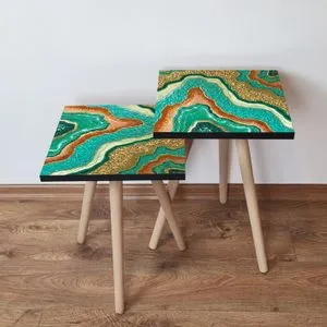 2Shp279 - Multicolor Multicolor Nesting Table (2 Pieces)