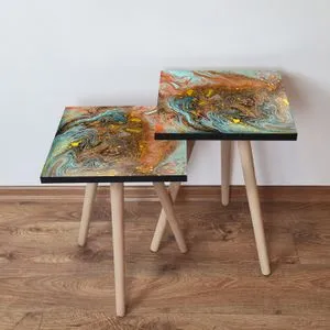 2Shp280 - Multicolor Multicolor Nesting Table (2 Pieces)