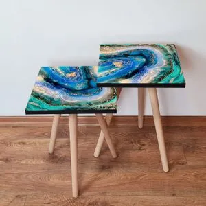 2Shp281 - Multicolor Multicolor Nesting Table (2 Pieces)