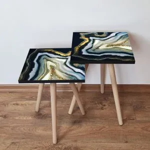 2Shp286 - Multicolor Multicolor Nesting Table (2 Pieces)