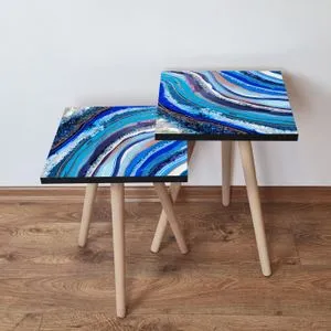 2Shp289 - Multicolor Multicolor Nesting Table (2 Pieces)