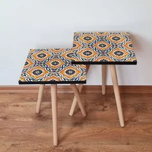 2Shp29 - Multicolor Multicolor Nesting Table (2 Pieces)