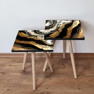 2Shp292 - Black Black
Gold
White Nesting Table (2 Pieces)