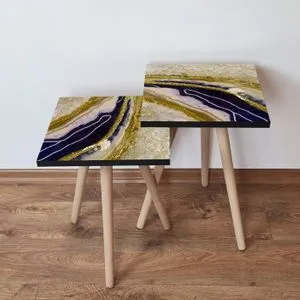 2Shp294 - Multicolor Multicolor Nesting Table (2 Pieces)