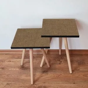 2Shp297 - Brown Brown Nesting Table (2 Pieces)