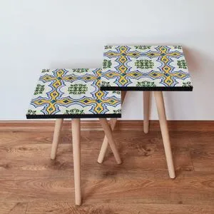 2Shp30 - Multicolor Multicolor Nesting Table (2 Pieces)